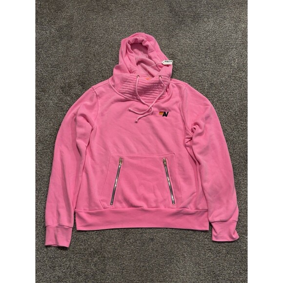 Aviator Nation Ninja Pullover Hoodie Size Medium Pink NWT AUTH - Picture 1 of 7